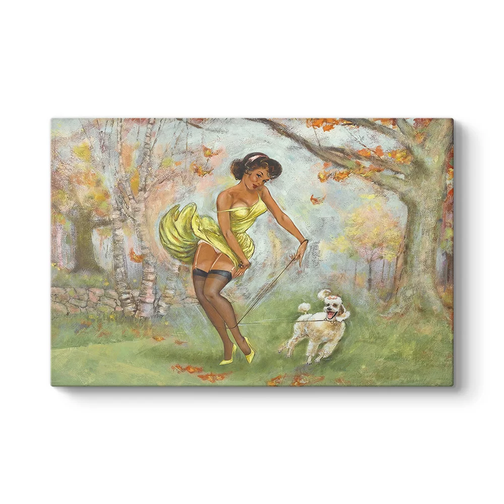 Pin Up Girl Dog Tablosu - Model 1